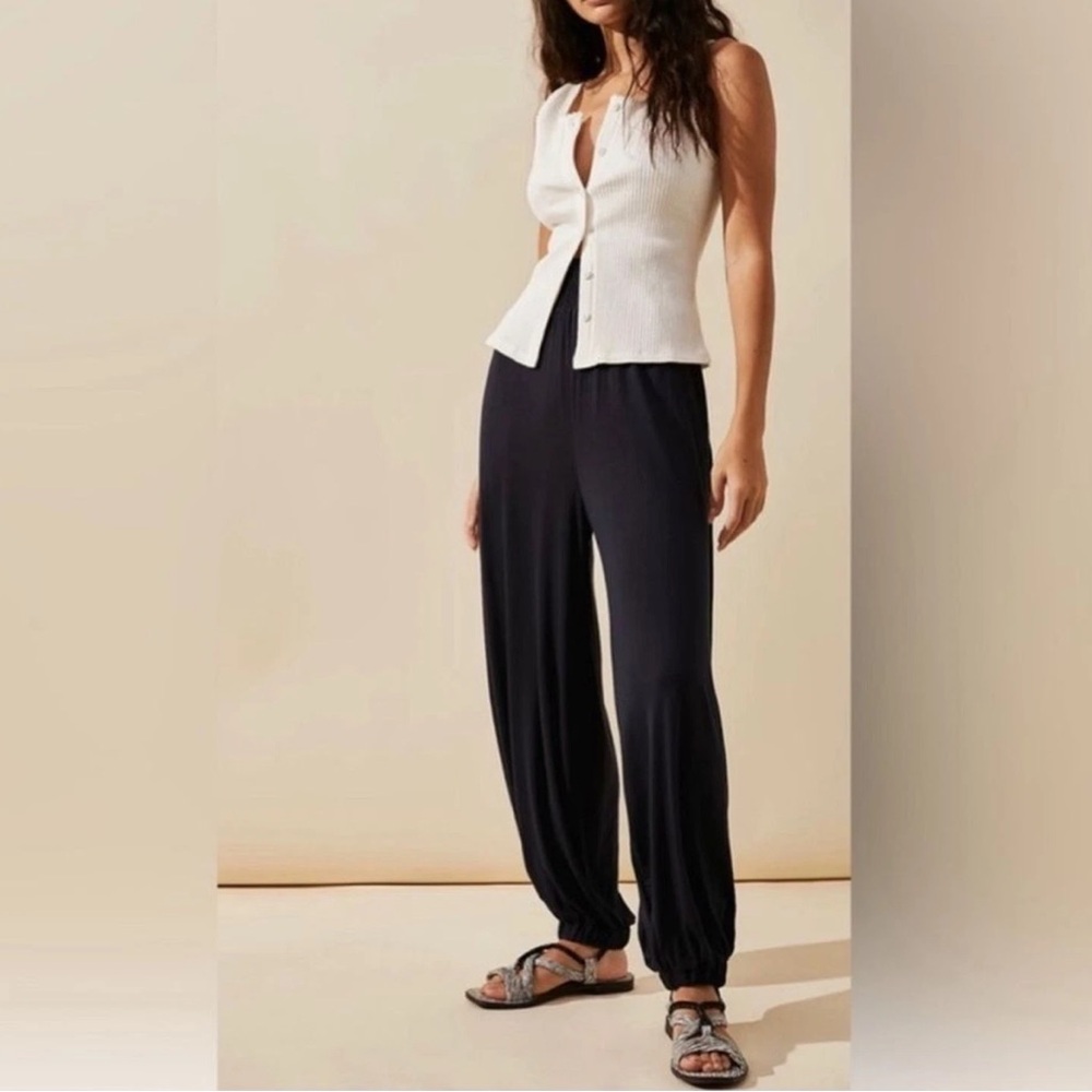 Free People FP Beach Ali High Waist Balloon Pants in Black Size small preloved - Picture 10 of 10
